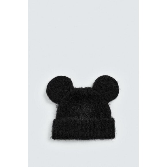 ZARA MICKEY MOUSE EAR KNIT BEANIE FOR ZARA X DISNEY HARRY LAMBERT - Picture 1 of 4